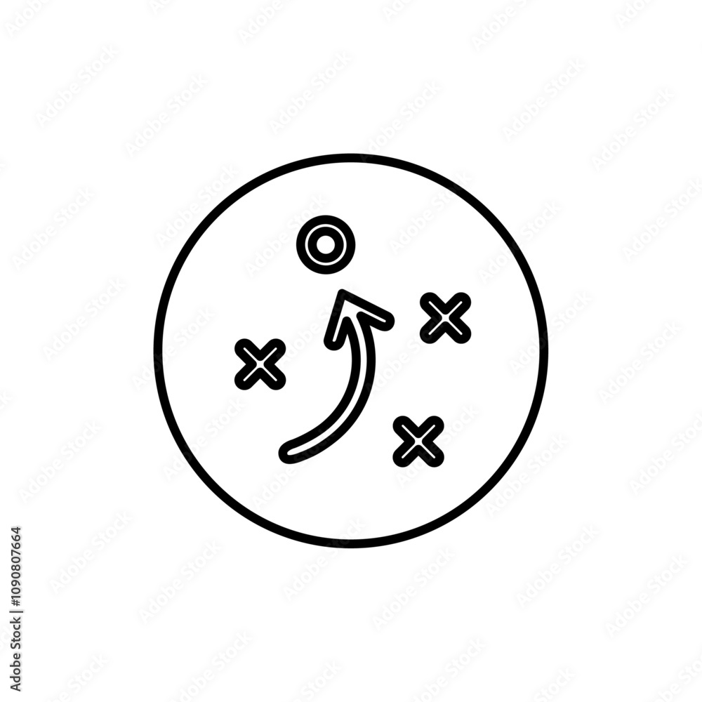 Poster Tactics icon web design in vector