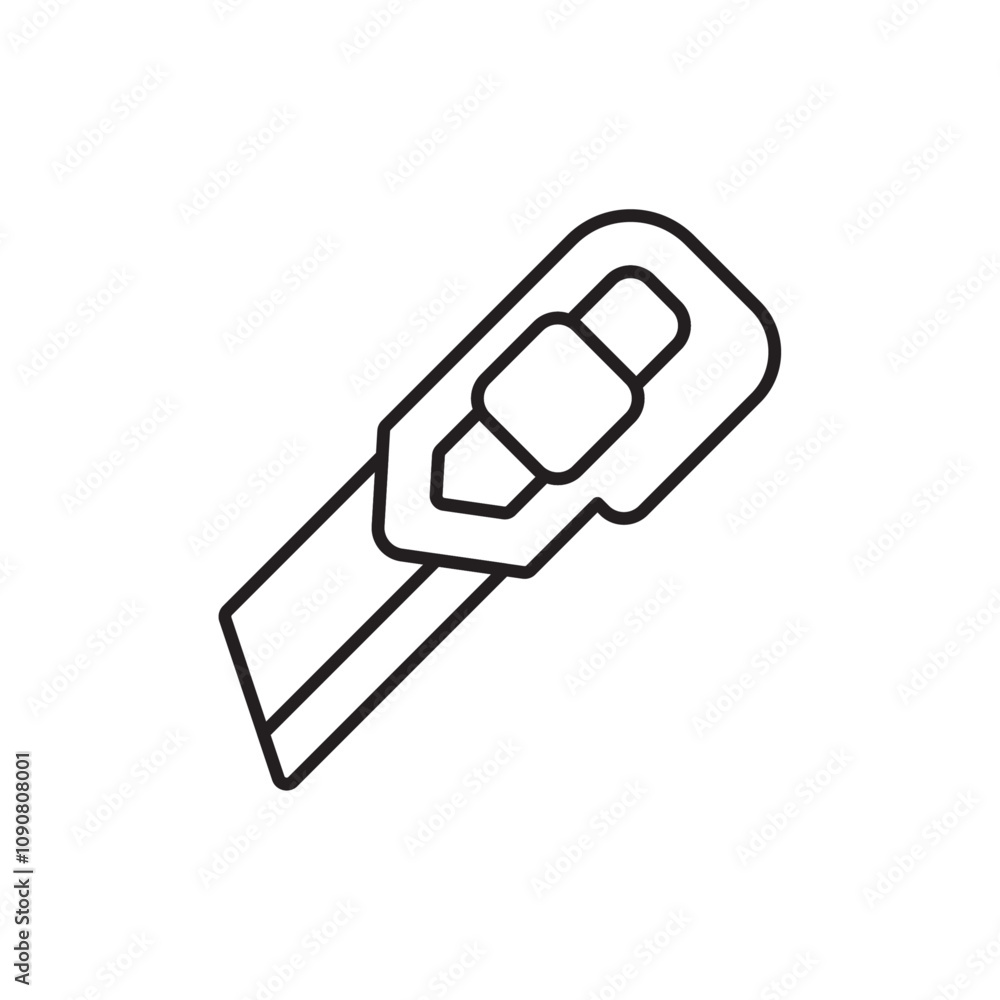 Poster Utility knife icon web design in vector