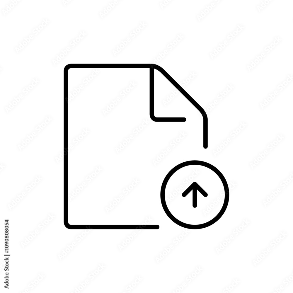 Aufkleber upload file icon web design in vector