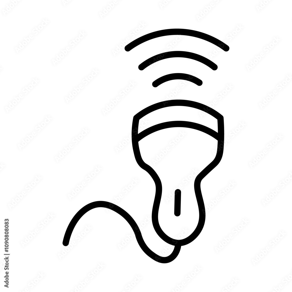 Poster ultrasound icon web design in vector