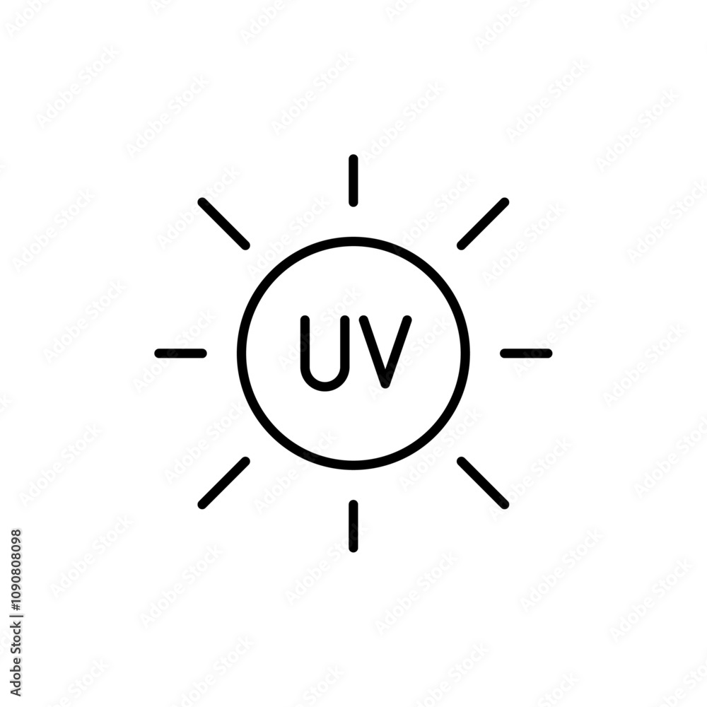 Poster UV icon web design in vector