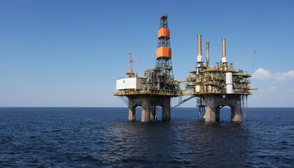 Oil Field at Sunset with Pumpjacks and Refineries