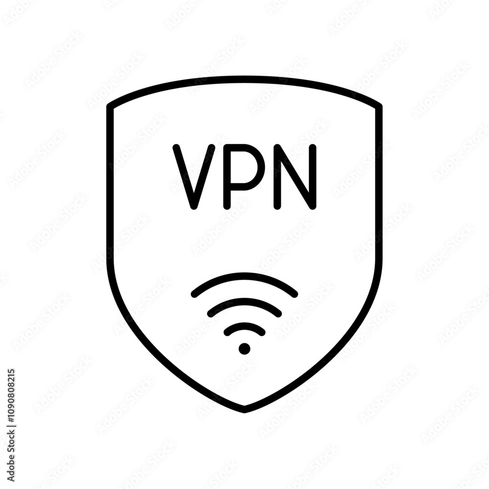 Poster vpn icon web design in vector