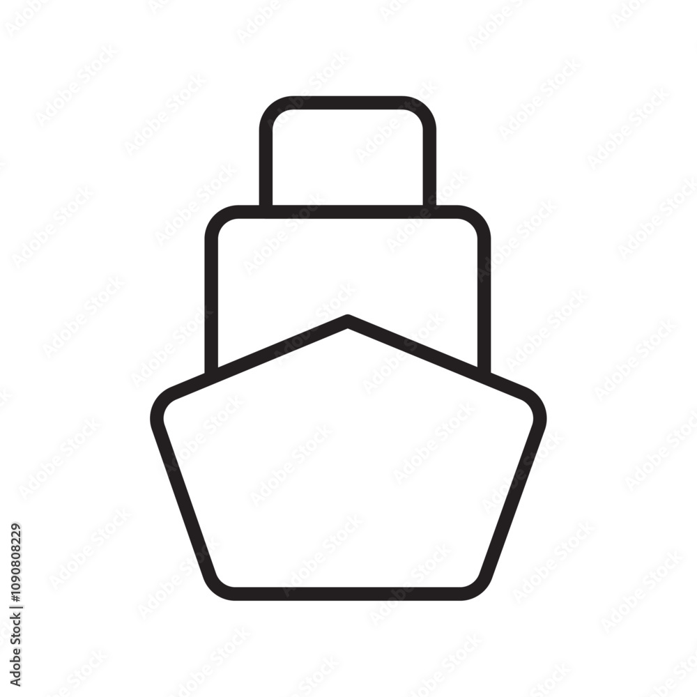 Poster warship icon web design in vector