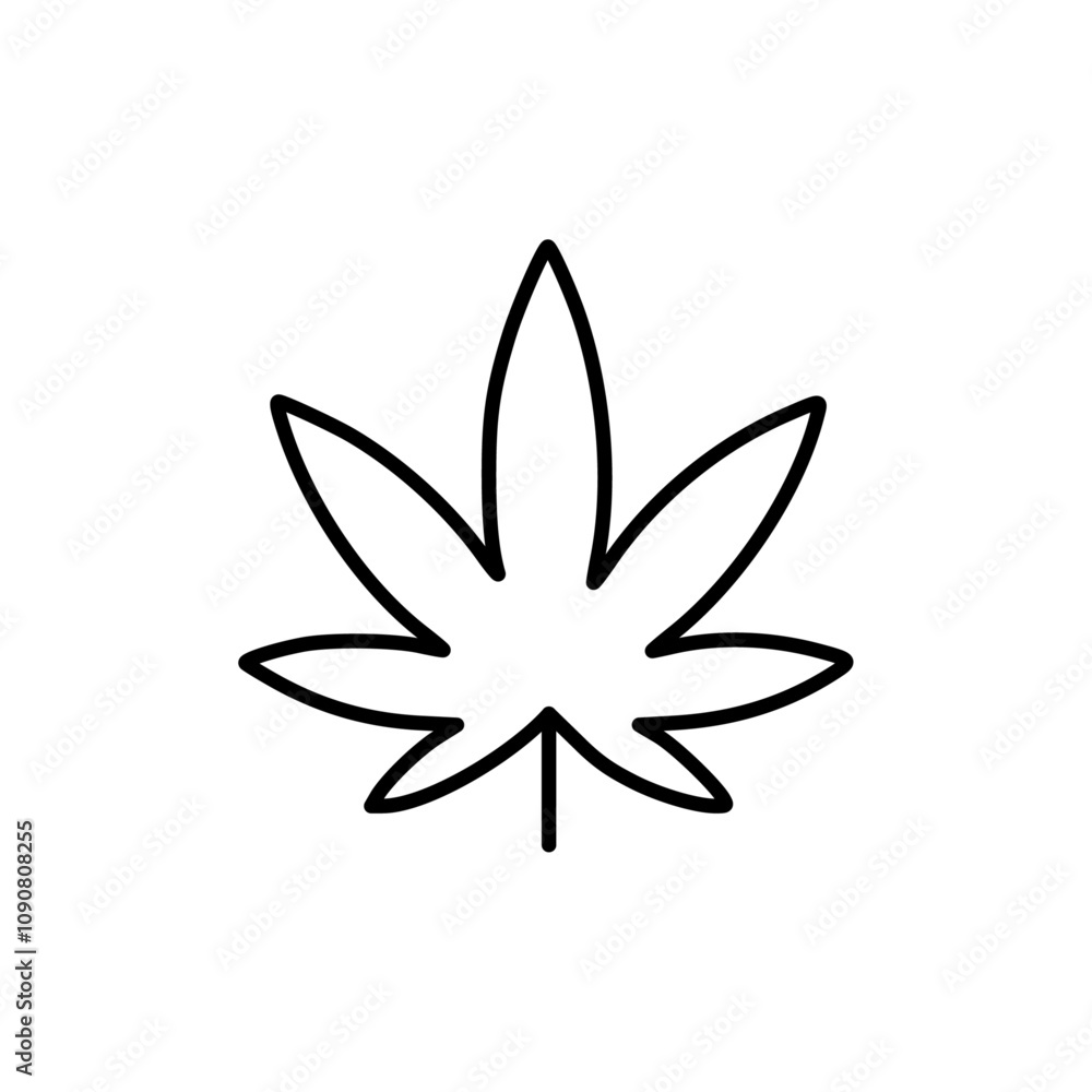 Poster weed icon web design in vector