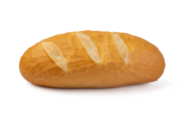 Banh mi vietnam. Vietnam street food. Vietnamese traditional bread for the breakfast. Freshly baked baguette isolated. 