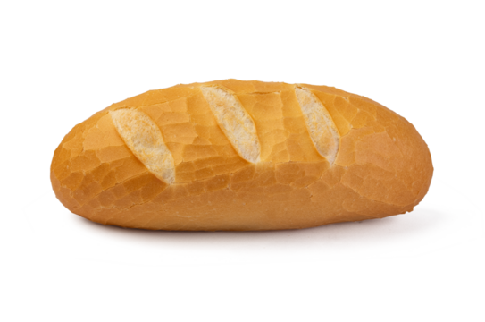 Banh mi vietnam. Vietnam street food. Vietnamese traditional bread for the breakfast. Freshly baked baguette isolated. 