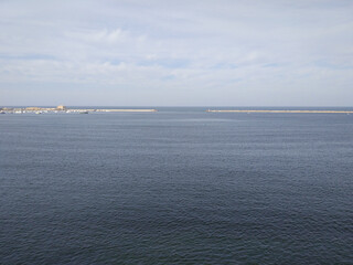 Obraz premium Wide View for the Mediterranean Sea, Alexandria City, Egypt