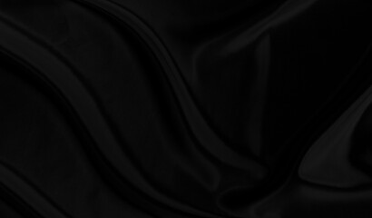 Obraz premium Black gray satin dark fabric texture luxurious shiny that is abstract silk cloth background with patterns soft waves blur beautiful.