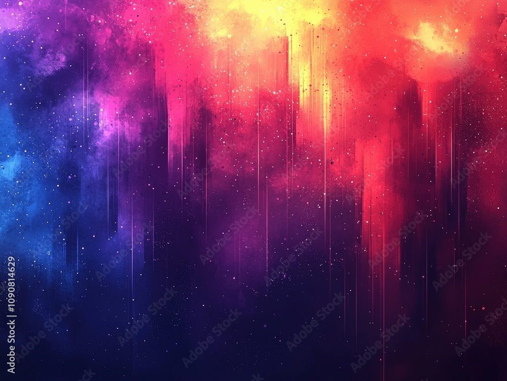 Aufkleber a vibrant abstract background filled with colorful cosmic patterns and gradients, perfect for creati
