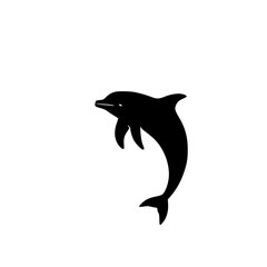 Obraz premium Vector silhouette of a dolphin on a transparent background