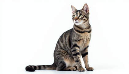 Obraz premium Elegant Striped Cat Portrait