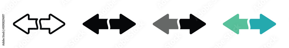 Poster vector arrow icons set. double arrow icons. swap icon with two arrow icon
