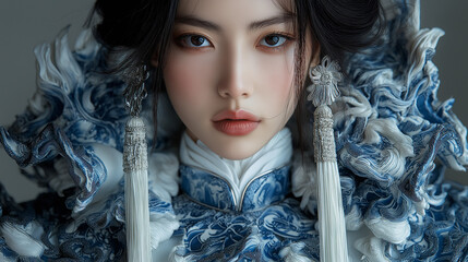 甲冑を着た女性