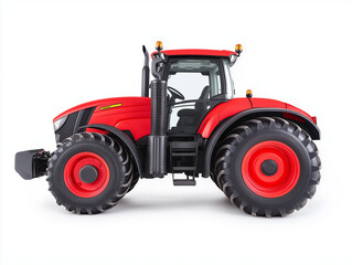 Obraz premium Tractor for farming, isolated on white background