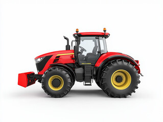 Obraz premium Tractor for farming, isolated on white background