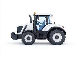 Fototapeta premium Tractor for farming, isolated on white background