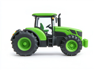Obraz premium Tractor for farming, isolated on white background