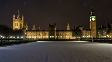 Obraz premium houses of parliament at night