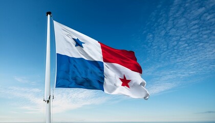 Fototapeta premium パナマの国旗(waving national flag of Panama.) 