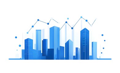 Fototapeta premium abstract blue city