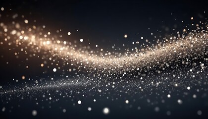 Obraz premium Stage light and golden glitter lights on floor. Abstract gold background for display your product. Spotlight realistic ray