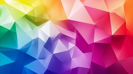 Obraz premium Abstract Rainbow Low Poly Geometric Background Design