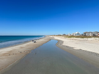 Coastal landscape on a tranquil morning in the Outer Banks, North Carolina 