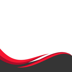 Modern Shape Wavy Footer