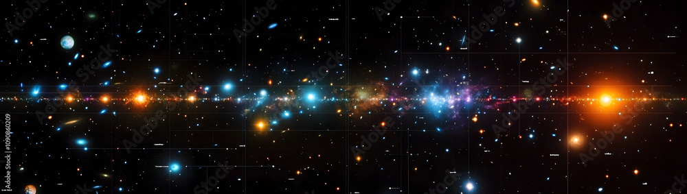 Wall mural exploring the cosmic timeline a comprehensive visual guide to the universe's history and major event