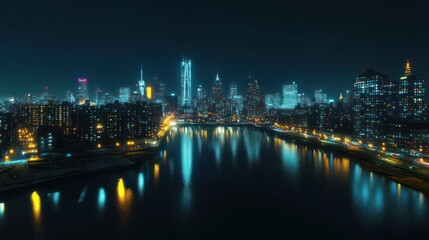 Obraz premium Night Lights in the City