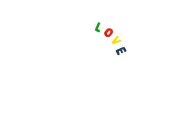 the word love is written in a rainbow of colors on a transparent background for use as a sticker or stencil