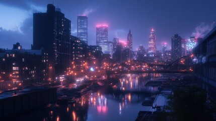 Obraz premium Cityscape at Dusk