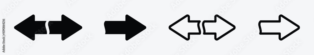Poster vector arrow icon designs set. double arrow icons. swap vector icon with two arrows