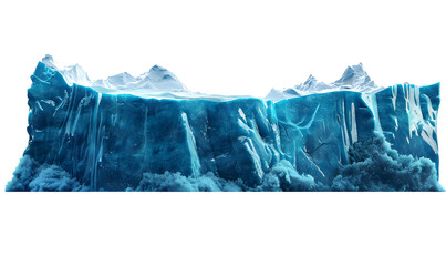 Fototapeta premium Massive iceberg isolated on white background