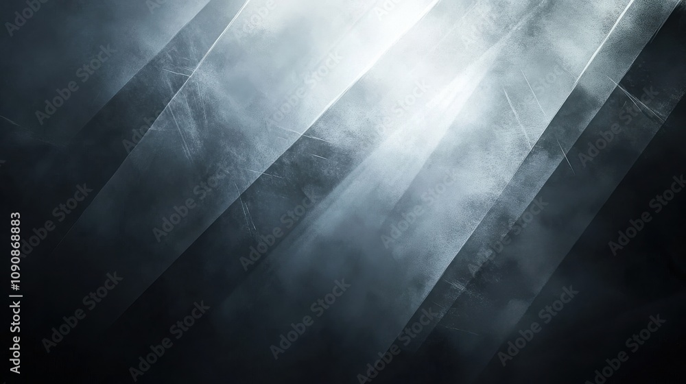 Poster soft light rays illuminating a dark space in a professional background during twilight hours