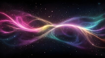 Fototapeta premium A cosmic dreamscape with swirling nebulae and twinkling stars, evoking a sense of wonder and mystery.