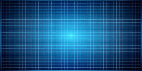 Fototapeta premium Minimalist Blue Digital Grid Pattern with Copy Space for Modern Design Applications and Backgrounds