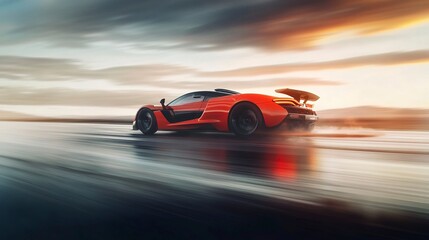 Fast car. Abstract photo of speed blur car on motion blur background.