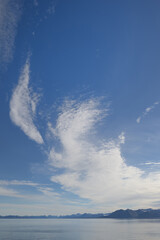Cloud formation, Forlandsundet, Spitsbergen Island, Svalbard archipelago, Norway, Europe