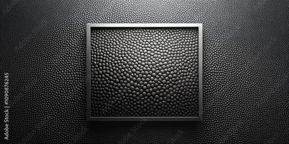 Poster modern abstract black grain texture with stippling and dotwork patterns in a fading gradient square 