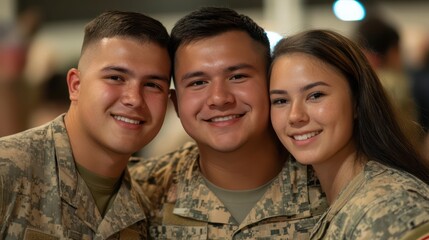Obraz premium Celebratory events for servicemembers and their families, reflecting pride and gratitude