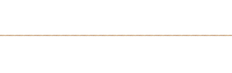 Thin beige rope stretched horizontally across the image, isolated on a white background. Simple, clean layout. Concept of minimalism or design elements
