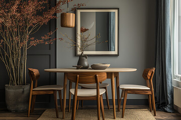 Fototapeta premium Modern Elegance: Sleek Living Room Design