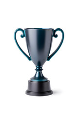 Black Winner trophy cup isolated on white background