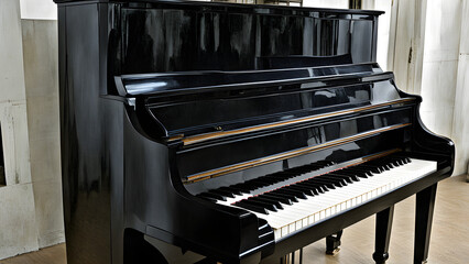 Classic piano design, Piano, orchestra instrument, ai generated