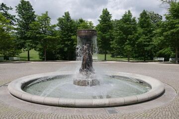 Springbrunnen im Kurpark von Bad Nauheim