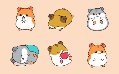 Cute and adorable Hamster Character Cartoon