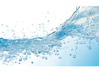 Bubbles rising in clear water create a refreshing visual in a serene setting