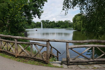 Großer Teich im Kurpark von Bad Nauheim